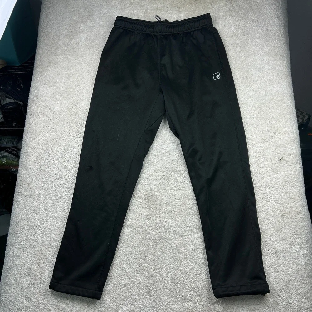 AND1 Solid Track Pants M Black Fleece Lined Athleisure Gorpcore Sportswear
